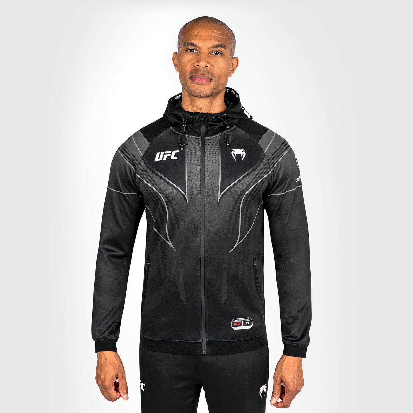 UFC Venum personalisierte authentische Fight Night 2.0 Männer Walkout Hoodie - schwarz