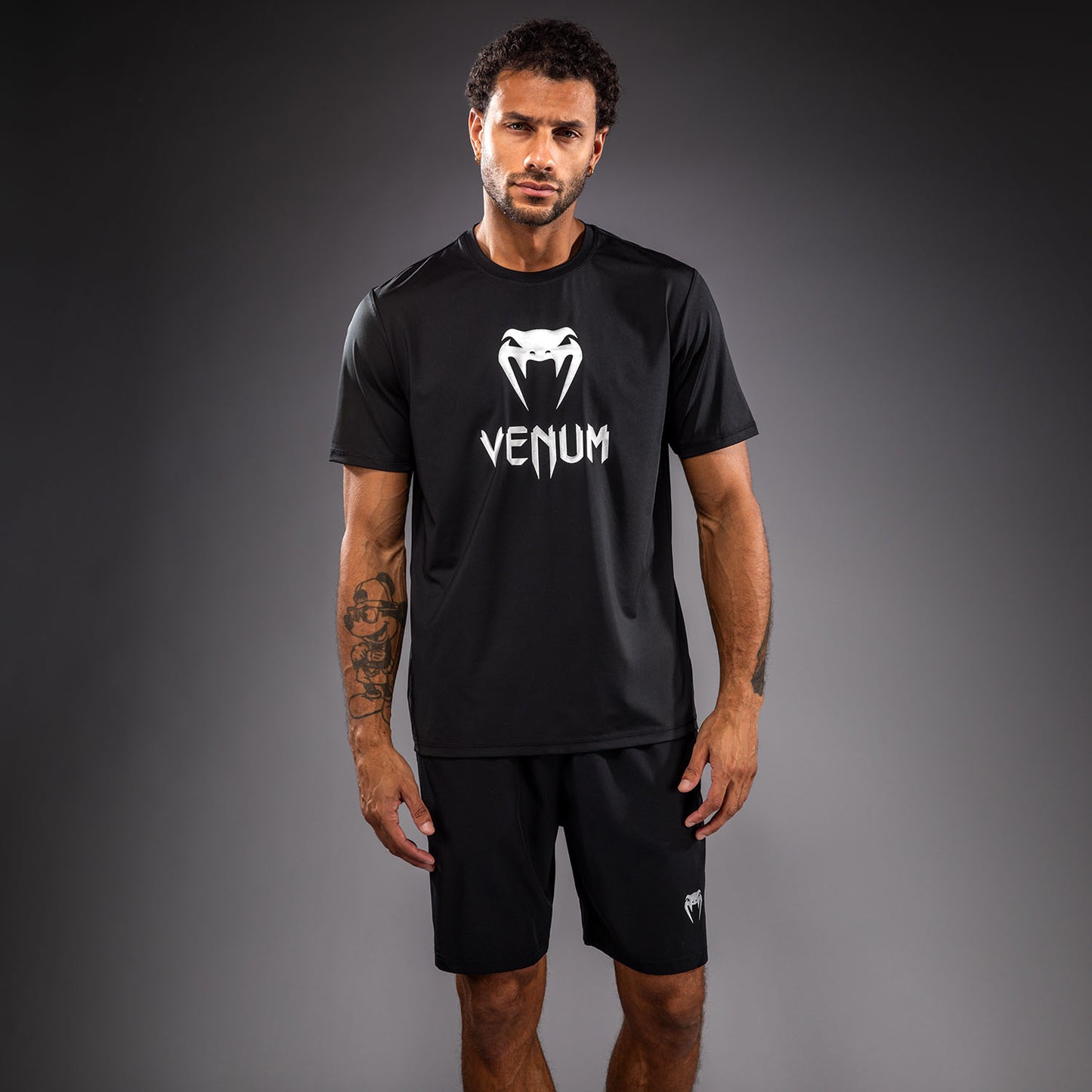 Venum Classic Dry Tech T-Shirt - Schwarz/Silber