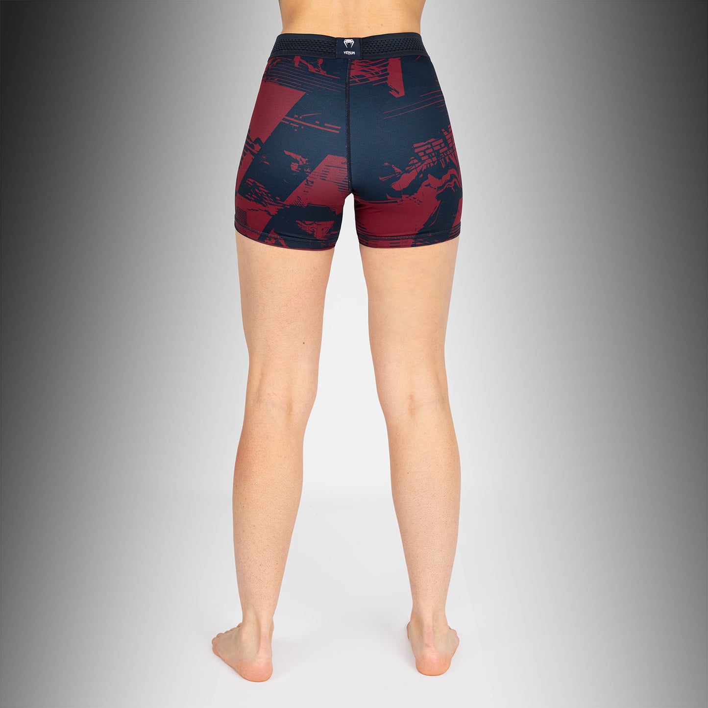 UFC Zenith by Venum Authentic Fight Week Performance Vale Tudo Short Damen - Marineblau/Burgunderrot/Silber