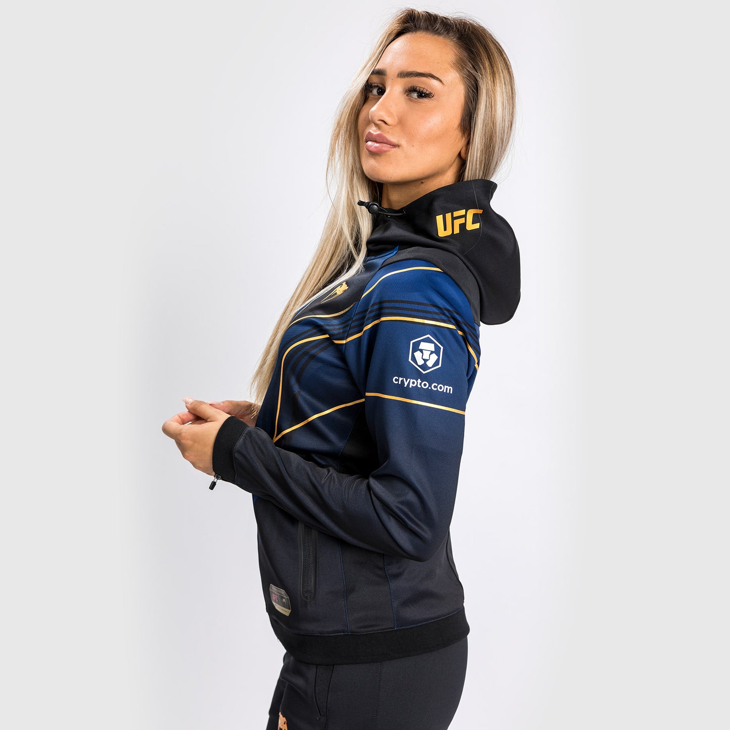 UFC Venum Authentic Fight Night 2.0 Walkout-Hoodie für Frauen – Midnight Edition - Champion