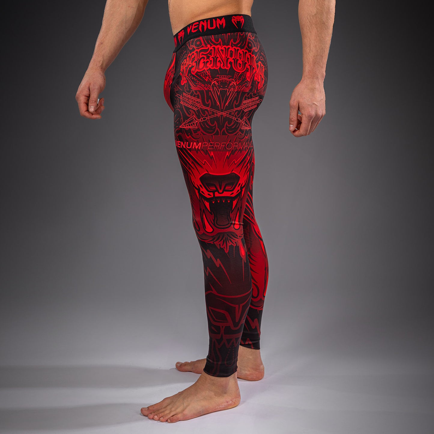 Venum Wolf Atak Spats – Schwarz/Rot