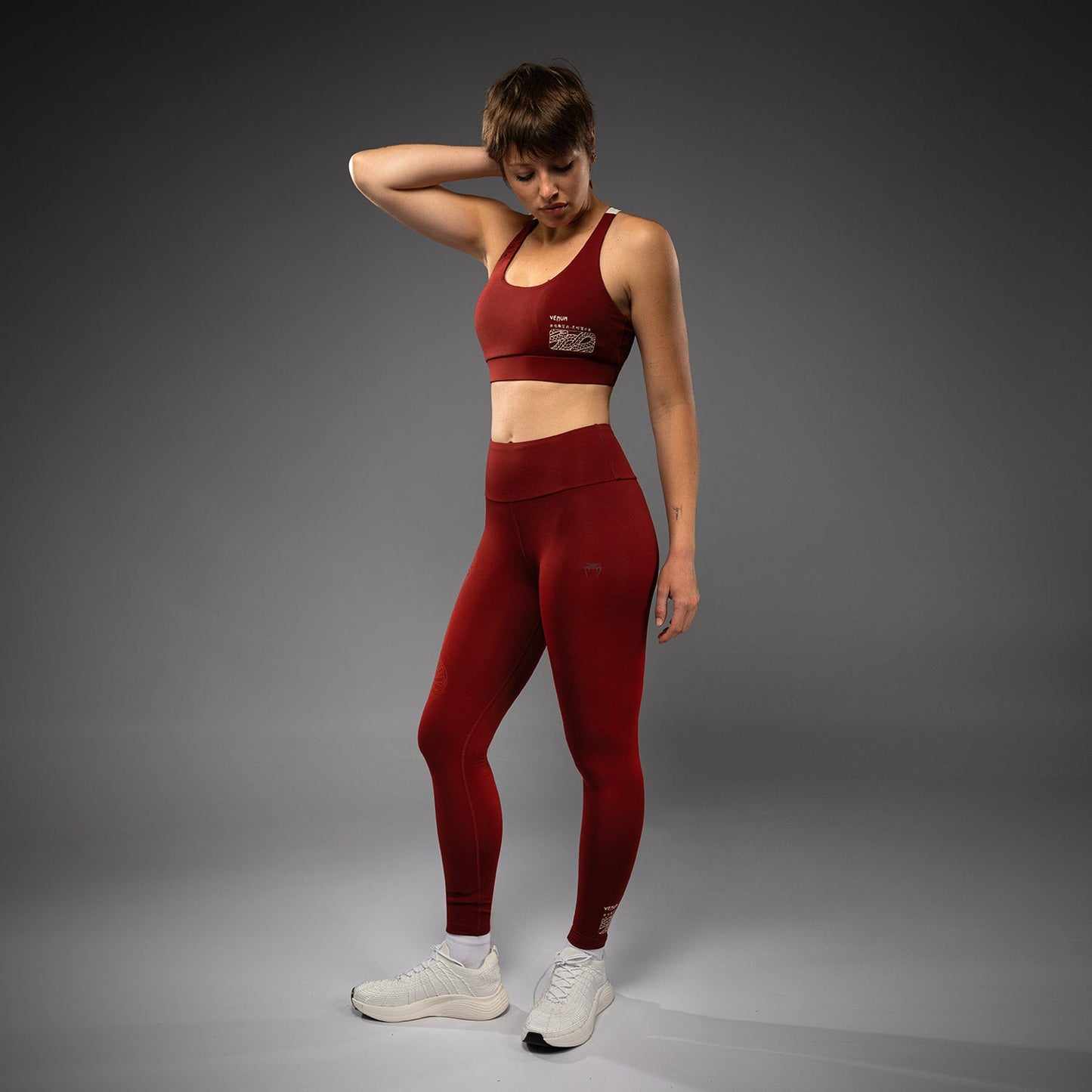 Venum Serpenti Damen Leggings – Burgunder/Elfenbein