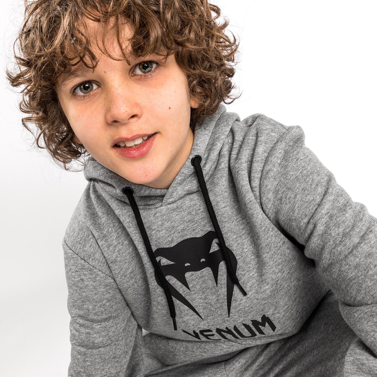 Venum Classic Hoodie – Für Kinder – Hellgrau Meliert