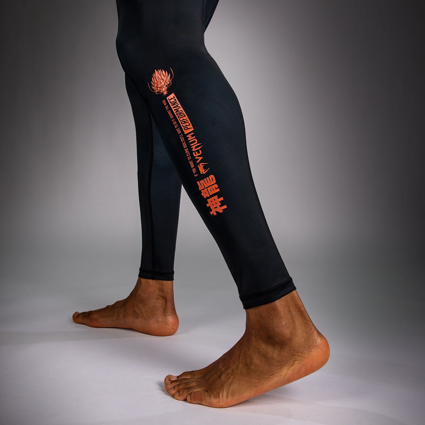 Venum Thunder Dragon Spats – Schwarz/Grau/Kupfer