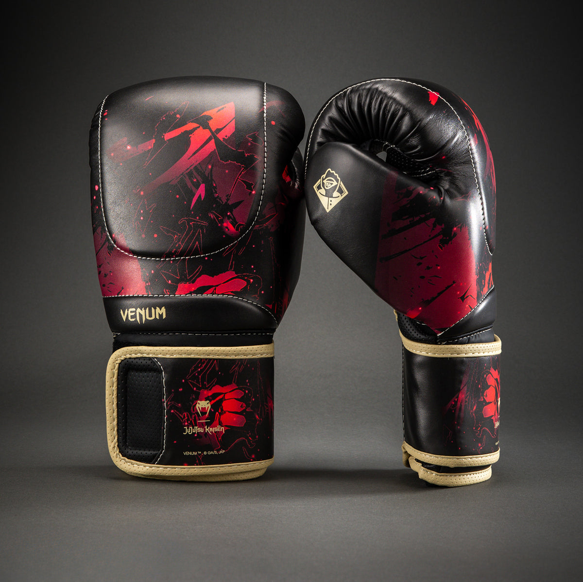 Jujutsu Kaisen x Venum Itadori Boxhandschuhe – Schwarz/Rot