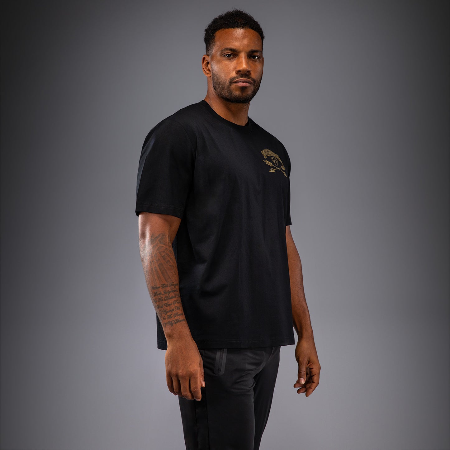 Venum Wolf Atak T-Shirt – Schwarz/Grau