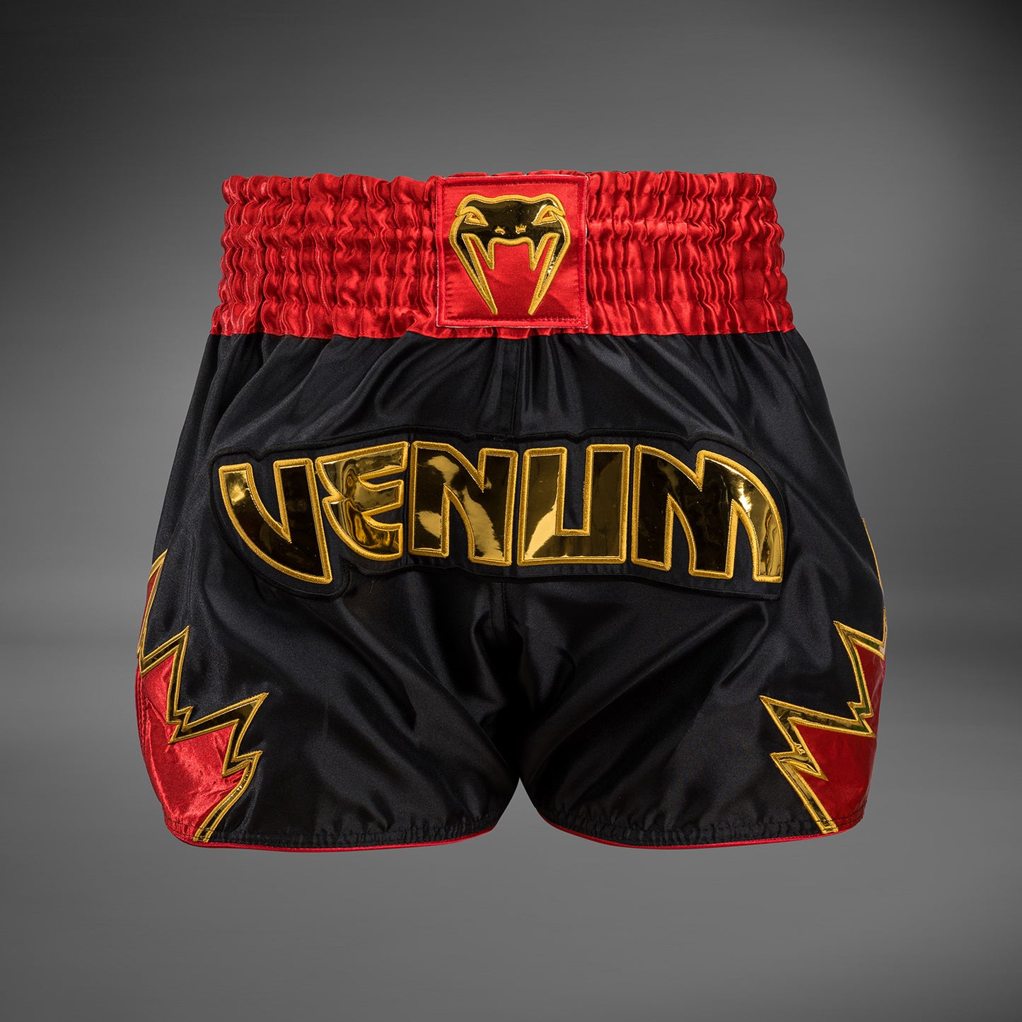 Venum Inferno Muay Thai Shorts - Schwarz/Gold/Rot