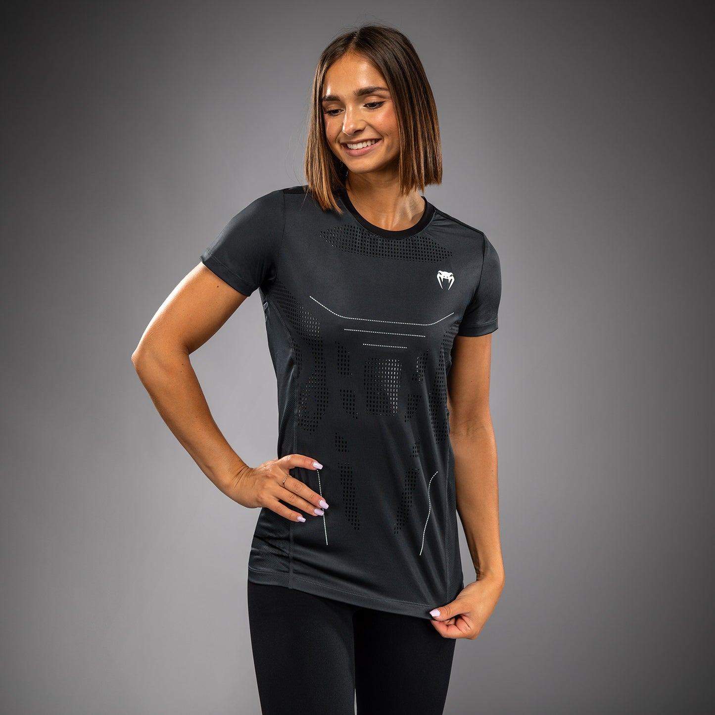 Venum Technical 3.0 Damen Dry Tech T-Shirt - Grigio tempesta