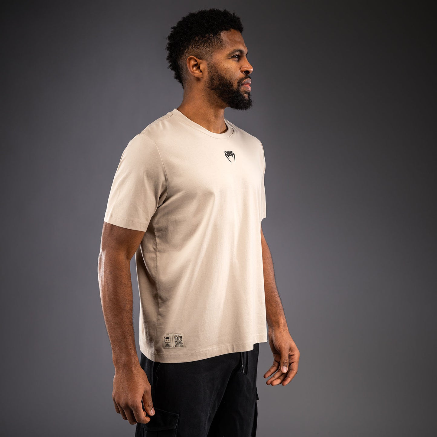 Venum Fight Icon T-Shirt aus Baumwolle - Hellbeige