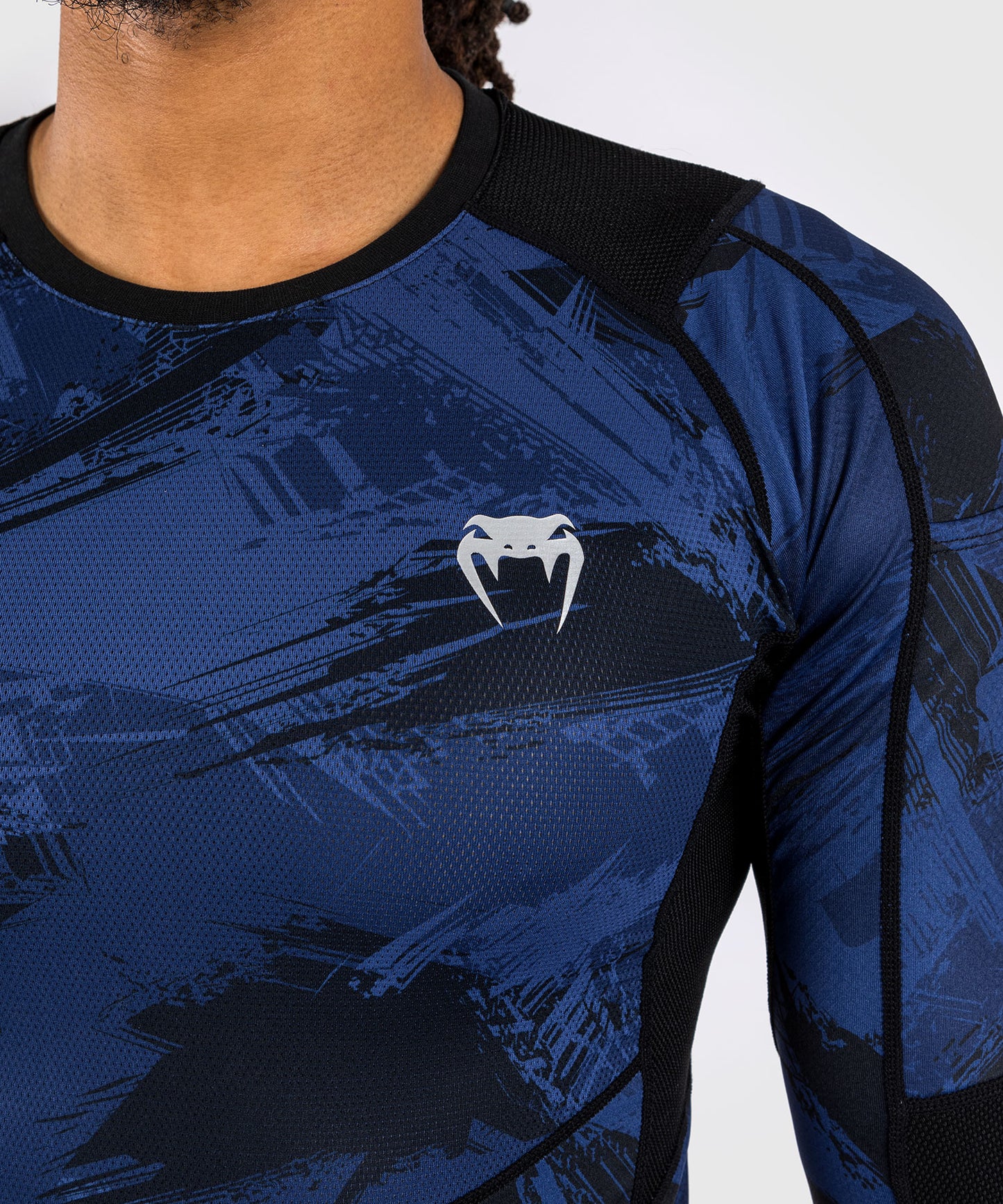 Venum Electron 3.0 Langärmeliger Rashguard - Marineblau
