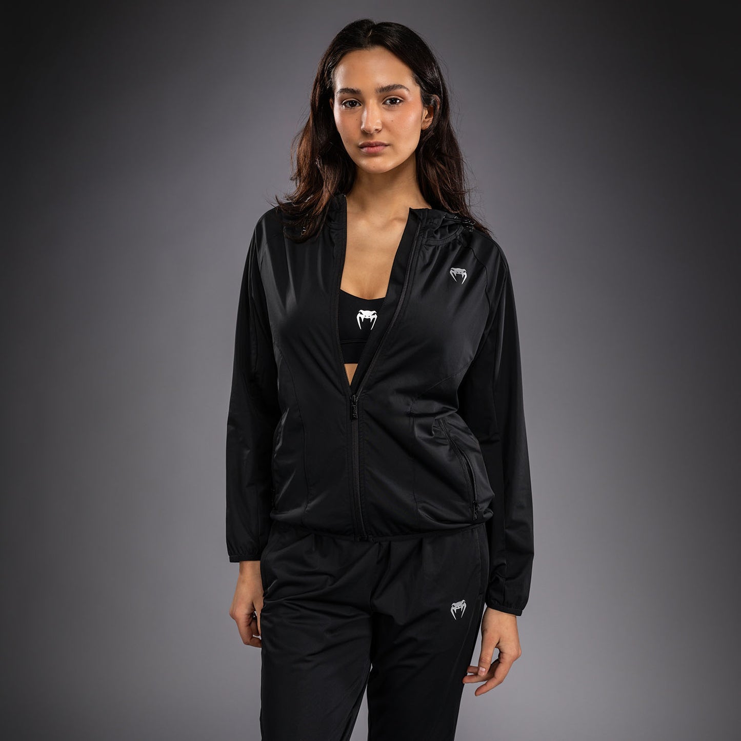 Venum Contender Aero Trainingsjacke für Damen – Schwarz
