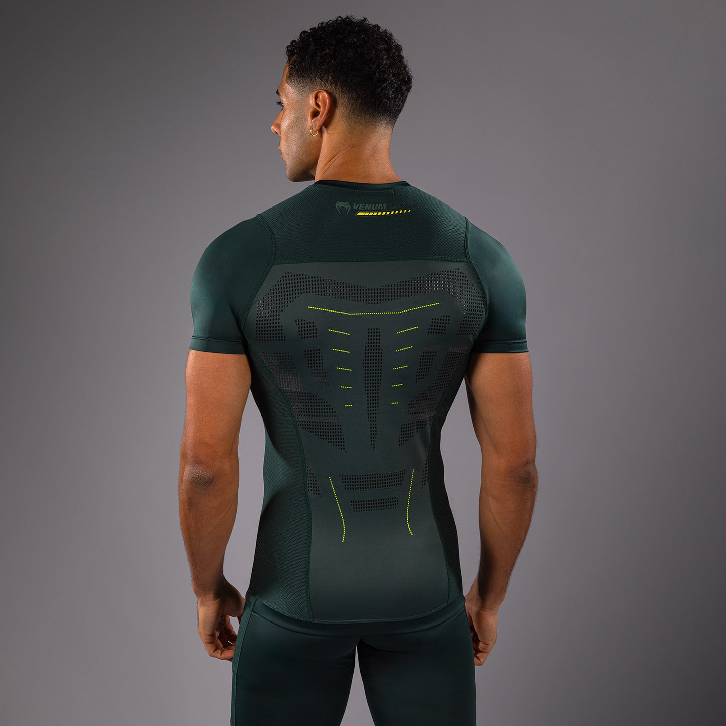 Venum Technical 3.0 Kurzarm Rashguard - Waldgrün