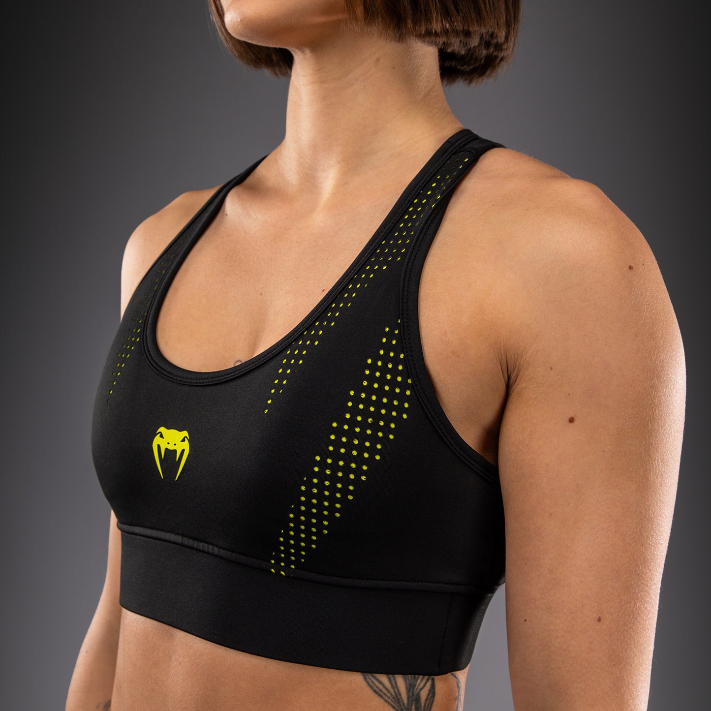 Venum Lazer Sport-BH für Damen - Schwarz/Gelb