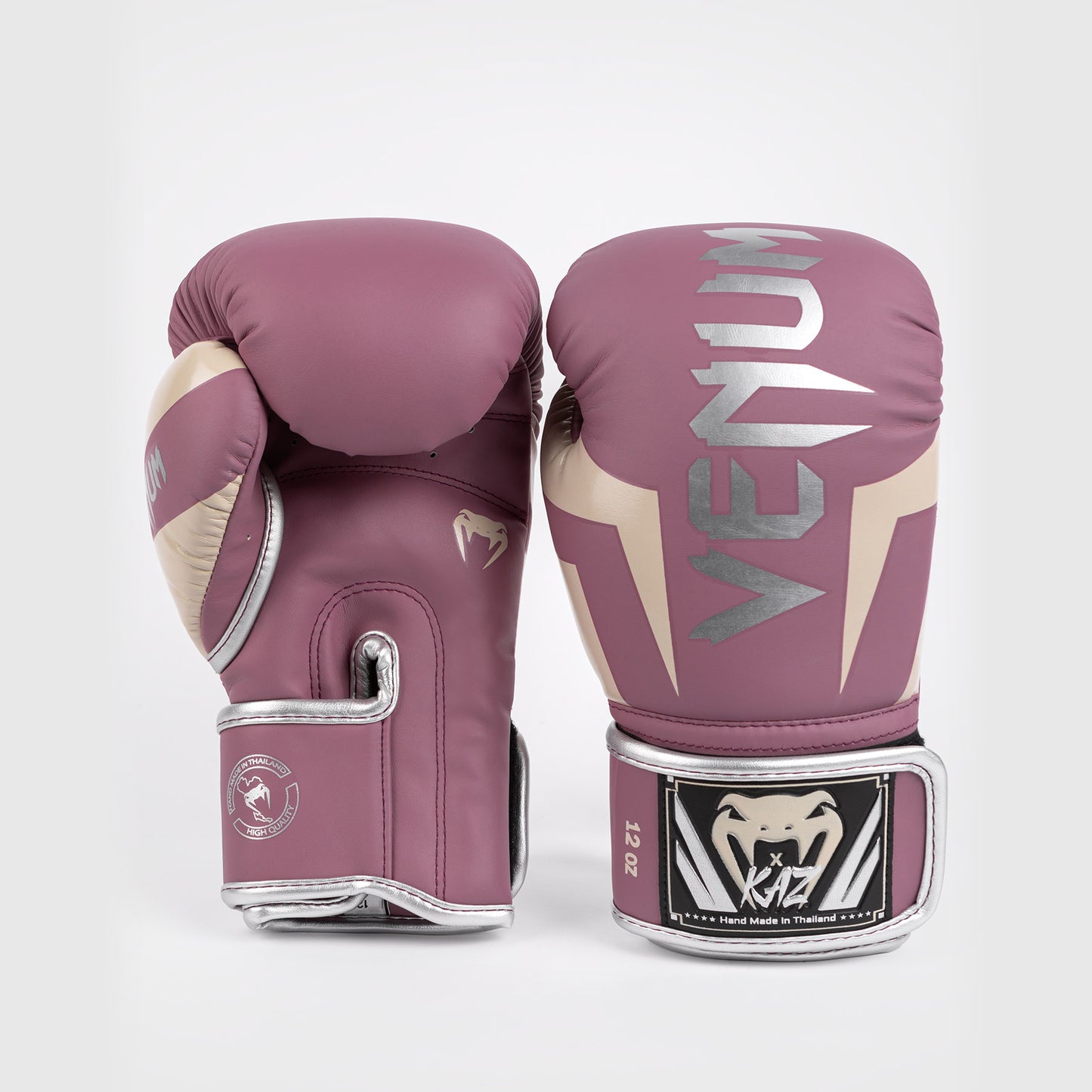 Venum x Kaz Boxhandschuhe – Gedämpftes Orchidee/Silber
