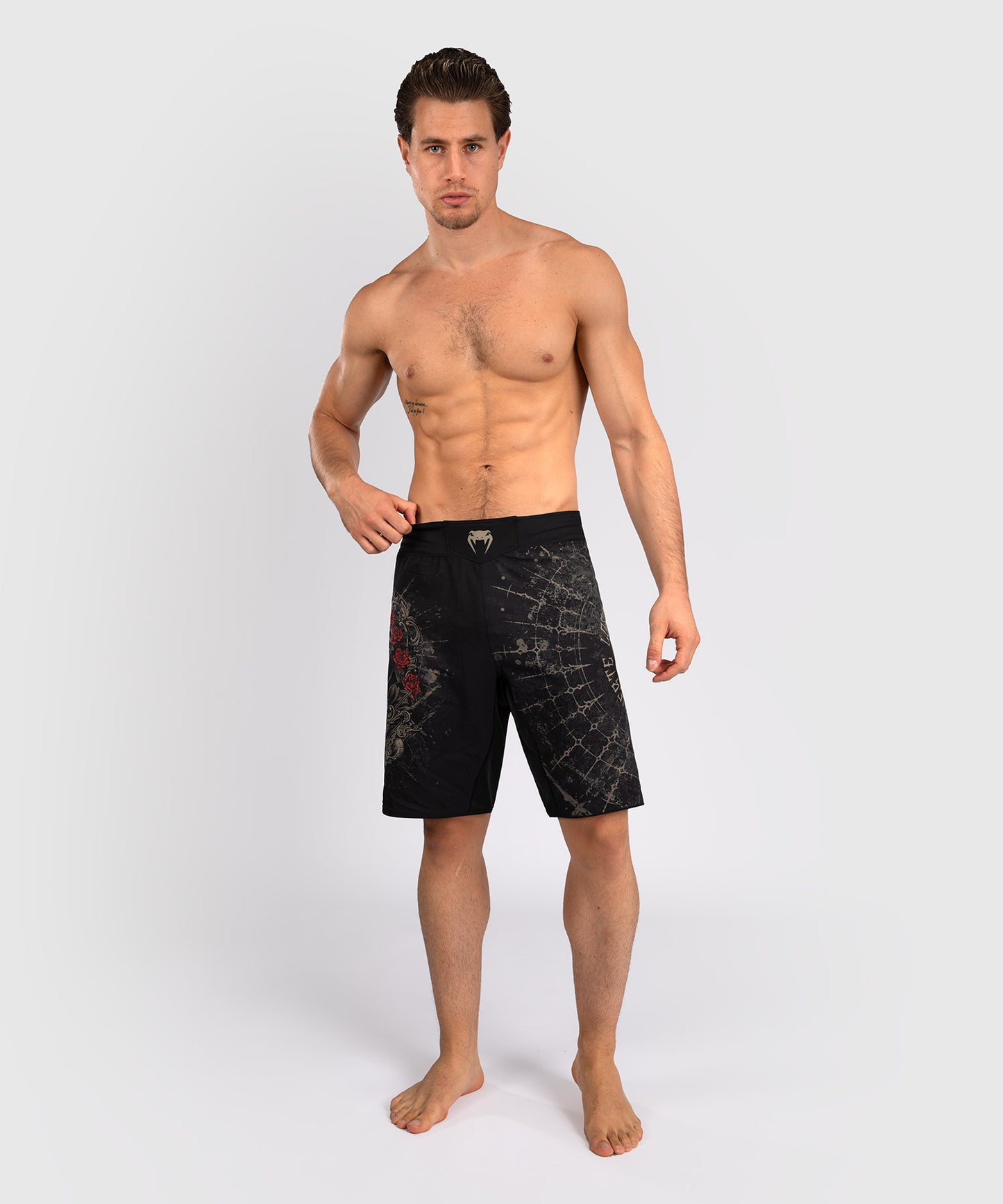 Venum Santa Muerte 5.0 Herren Fight Shorts - Tiefes Schwarz/Gold