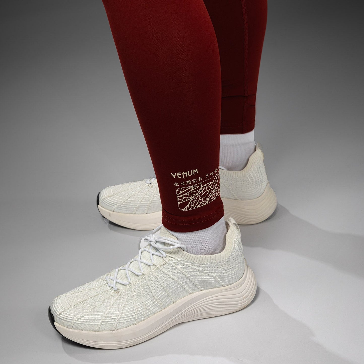 Venum Serpenti Damen Leggings – Burgunder/Elfenbein