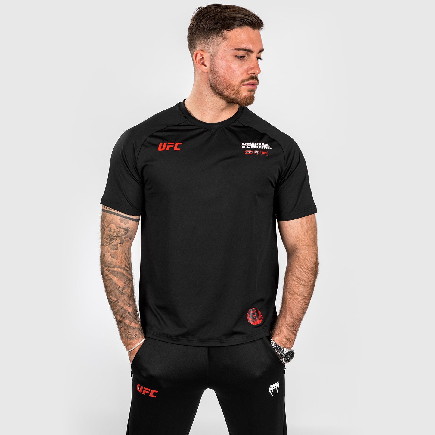 UFC Adrenaline by Venum Fight Week Dry-tech-T-Shirt für Männer - Schwarz
