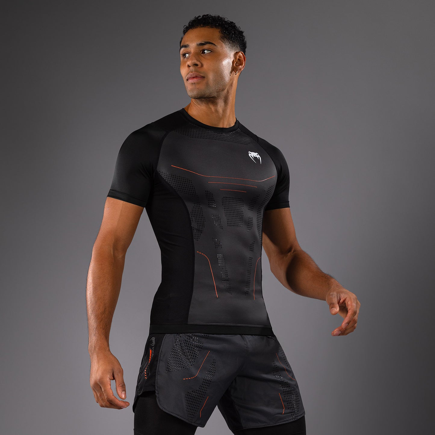 Venum Technical 3.0 Kurzarm Rashguard - Graphit