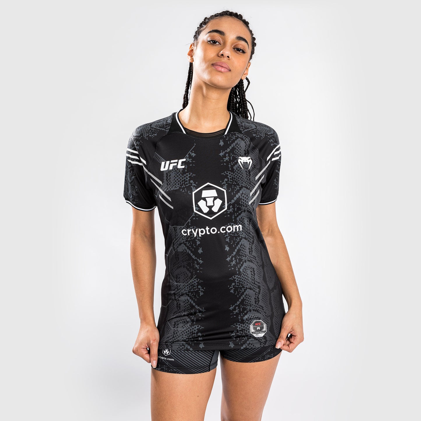 UFC Adrenaline von Venum personalisierte authentic Fight Night Frauen Walkout Jersey - schwarz