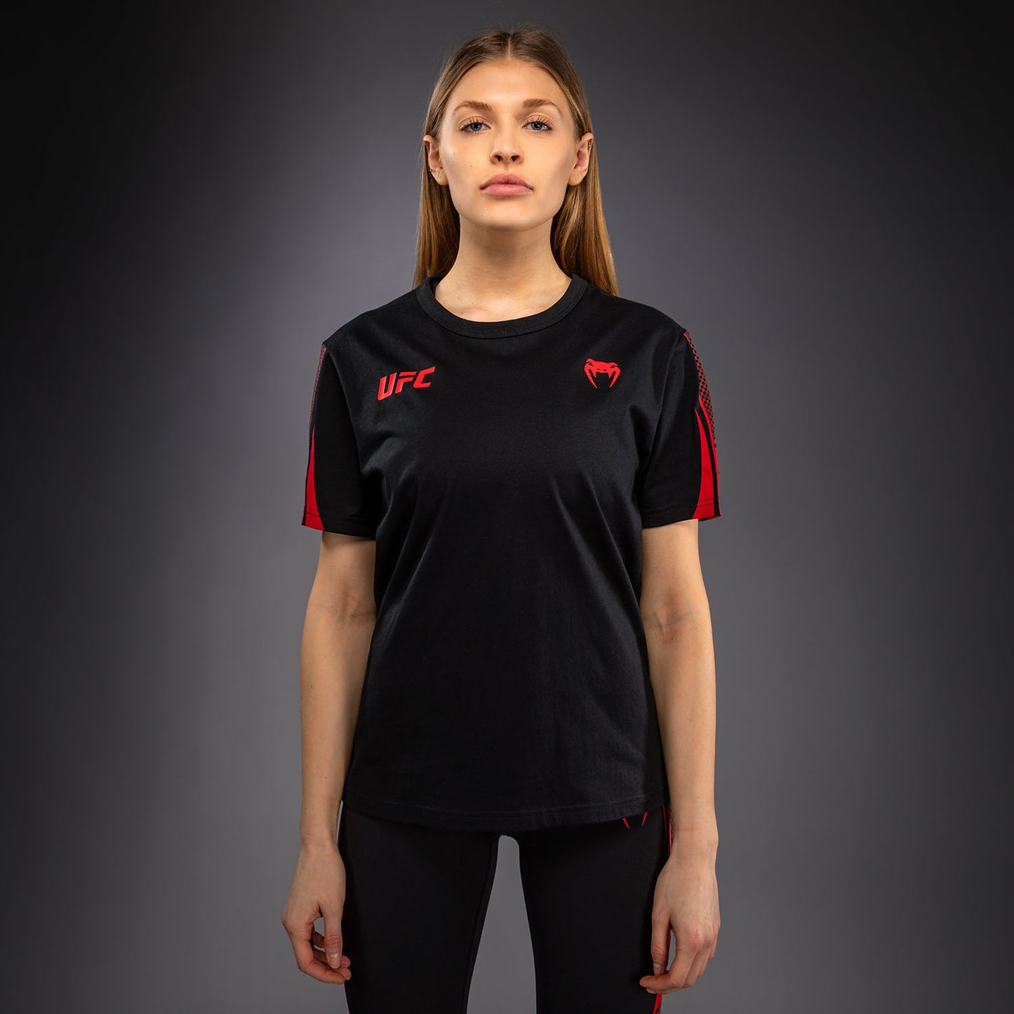 Venum UFC Unity by Venum Authentic Fight Week Damen-Kurzarm-T-Shirt - Schwarz
