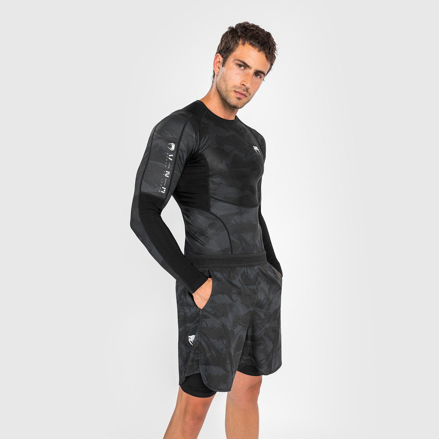 Venum Electron 3.0 Rashguard - Lange Ärmel - Schwarz