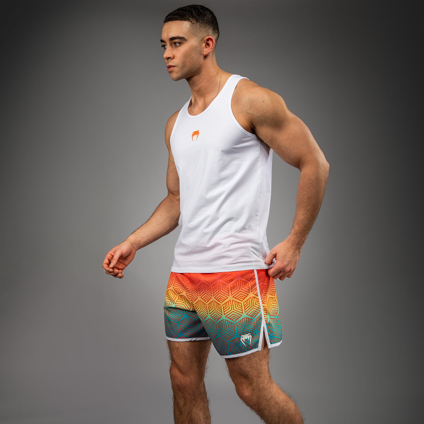 Venum Echo Tank Top - Weiß/Orange Sonnenuntergang