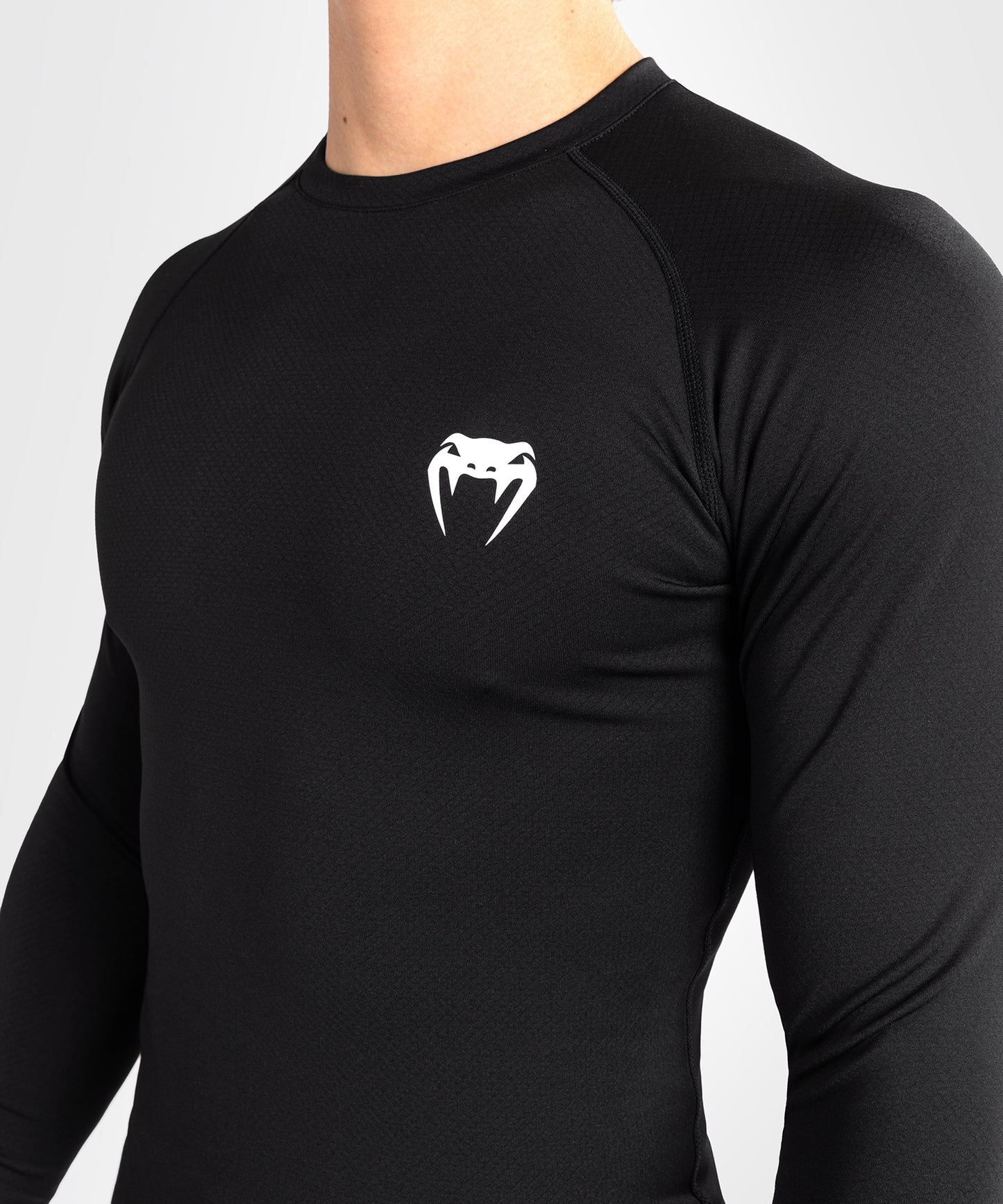Venum Contender Herren Langärmeliger Rashguard - Schwarz/Weiß