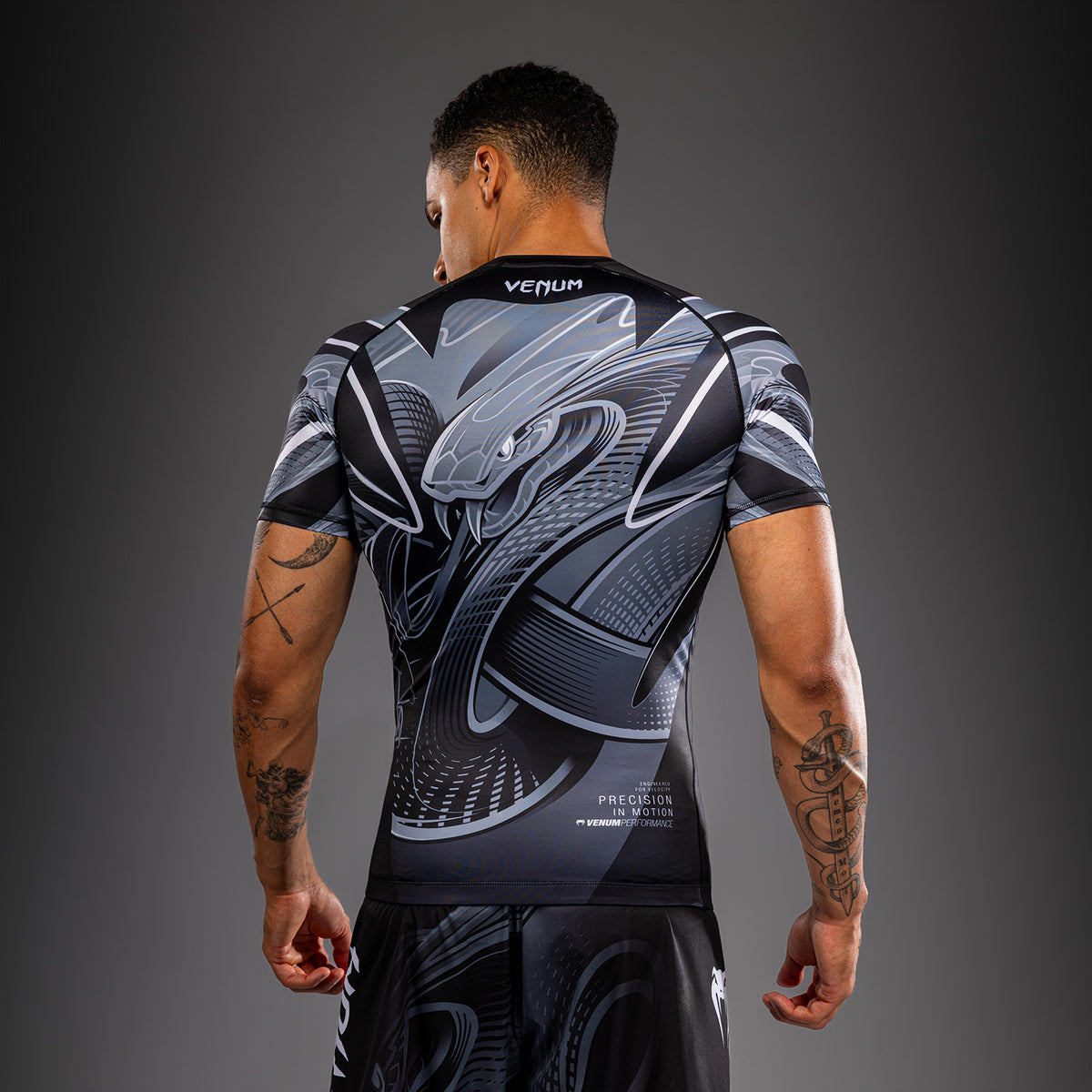 Venum Crimson Viper 2.0 Kurzarm-Rashguard - Schwarz/Grau