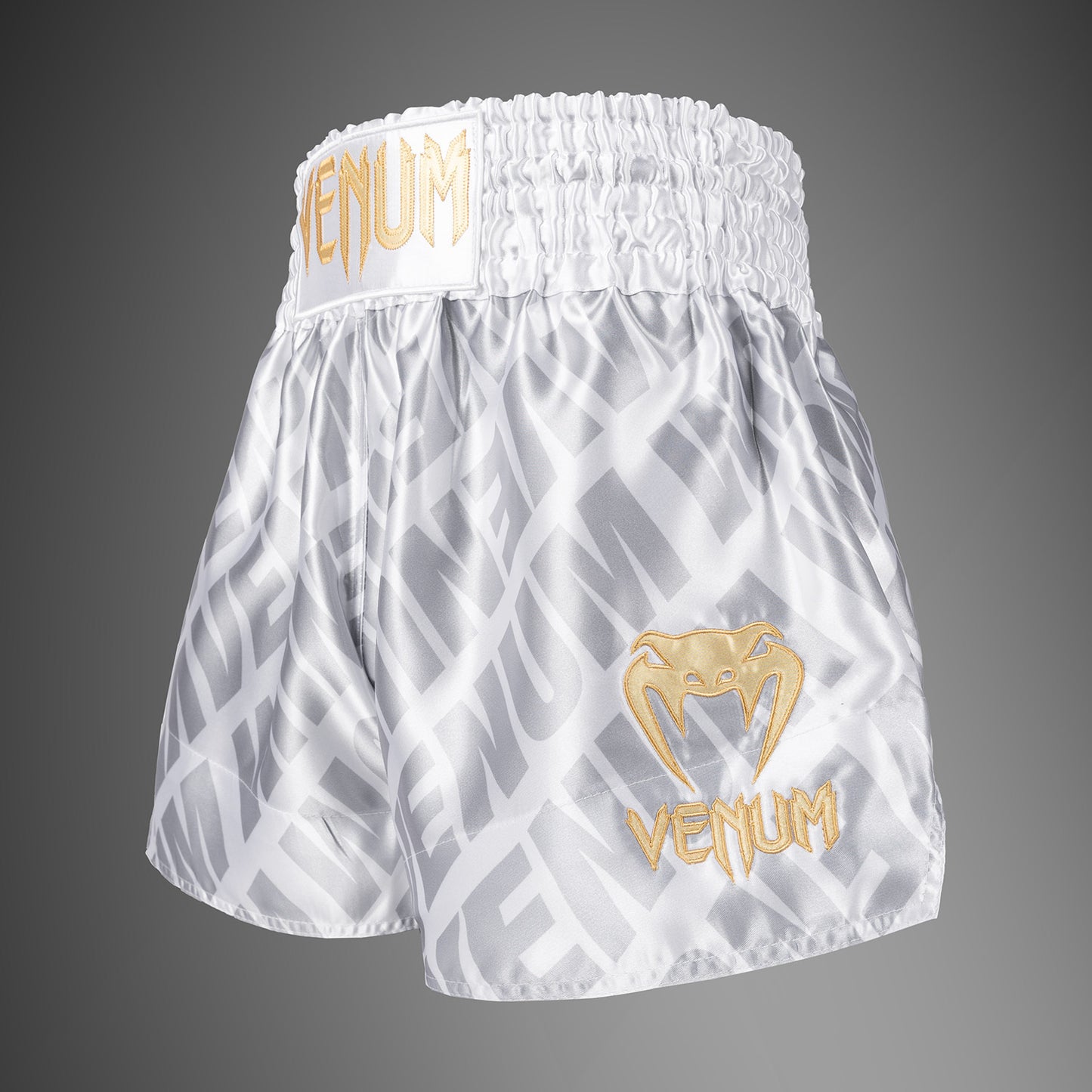 Venum Contender XT Muay Thai Shorts – Weiß/Silber