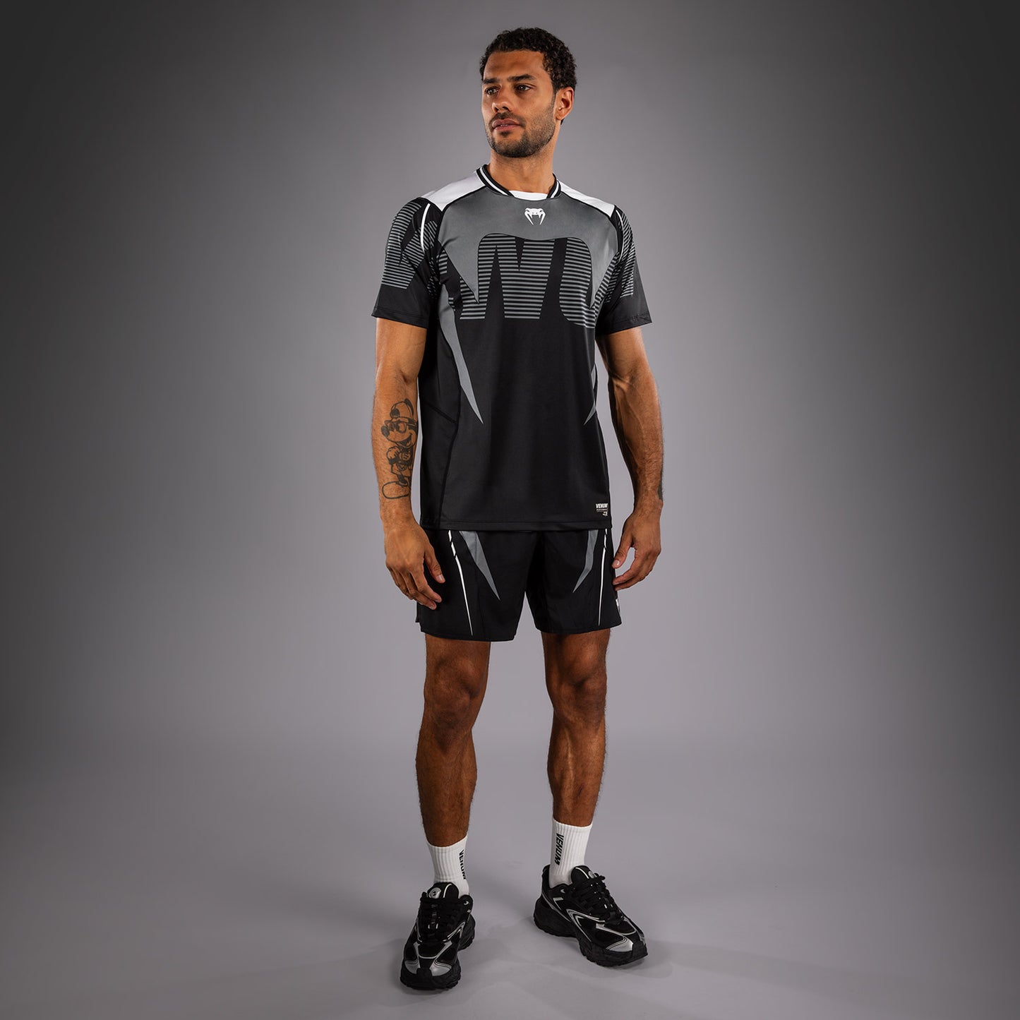 Venum Adrenaline Dry Tech T-Shirt – Schwarz/Silbergrau
