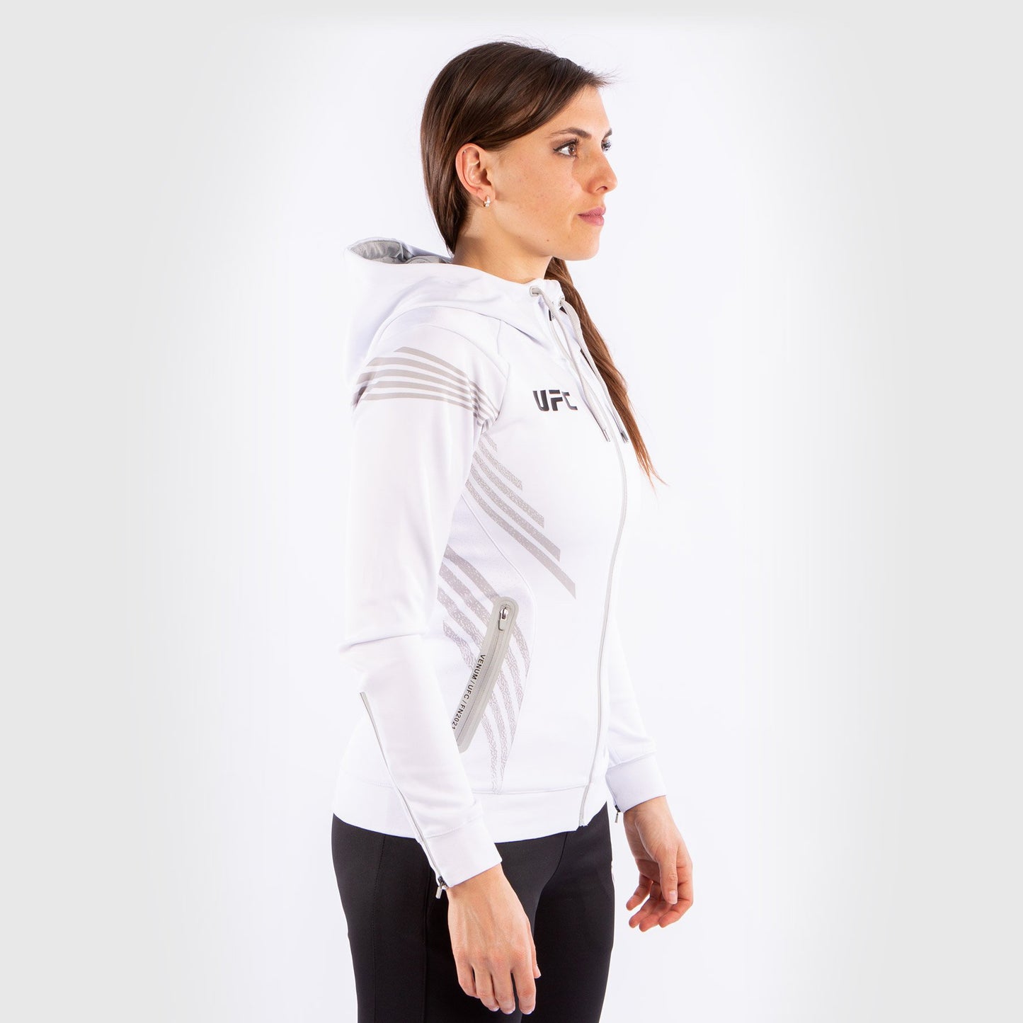 UFC Venum Personalisiert Authentic Fight Night Damen Walkout Hoodie - Weiß