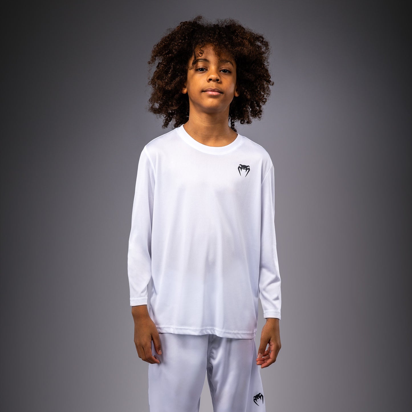 Venum Lineup T-Shirt Langarm Für Kinder - Weiß/Schwarz