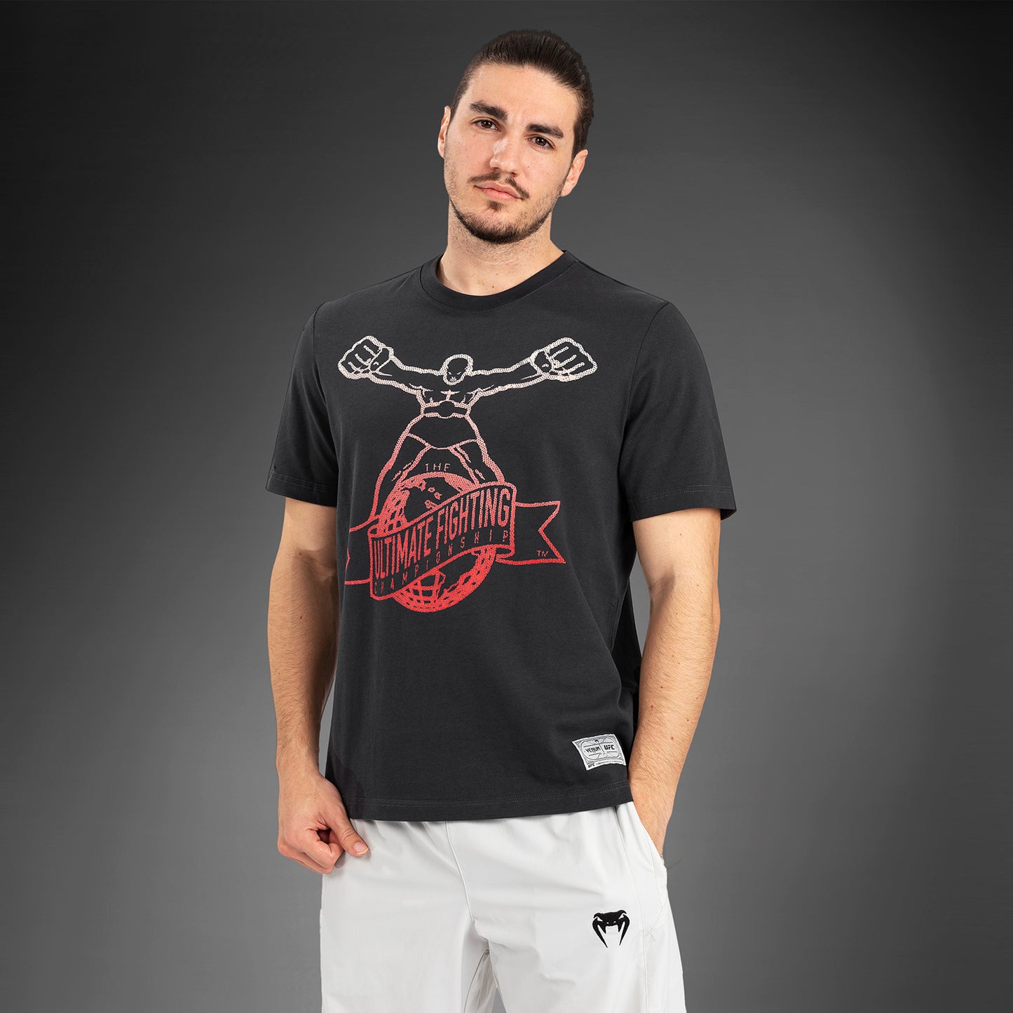UFC by Venum Ulti-Man T-Shirt - Grau/Rot