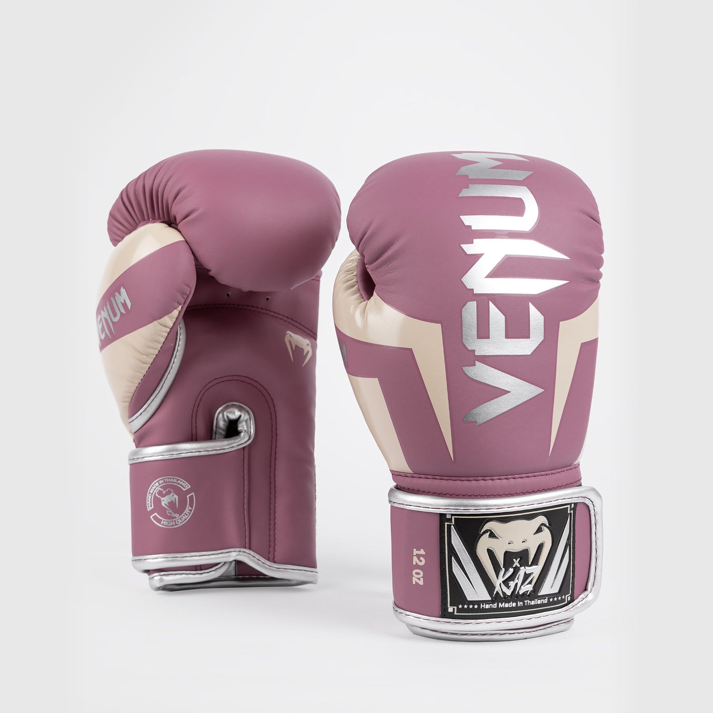 Venum x Kaz Boxhandschuhe – Gedämpftes Orchidee/Silber