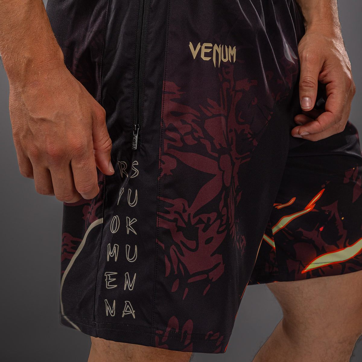 Jujutsu Kaisen x Venum Sukuna Trainingsshorts – Schwarz/Beige