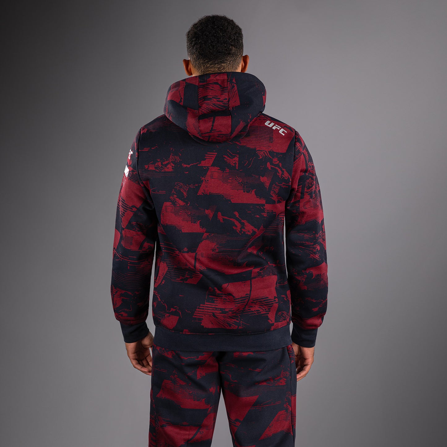 UFC Zenith by Venum Authentic Fight Week Pullover Hoodie Herren - Marineblau/Burgunderrot/Silber