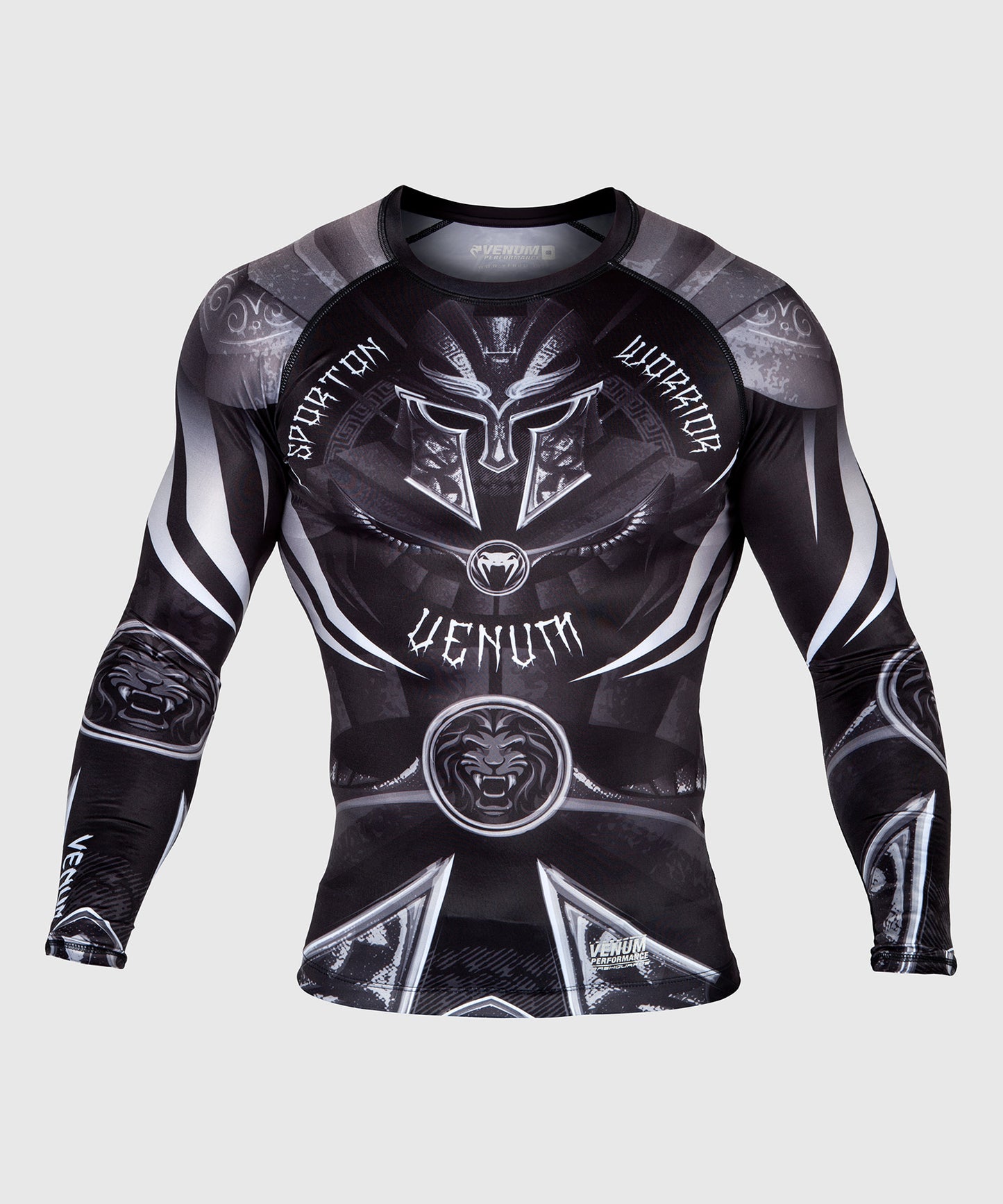 Venum Gladiator 3.0 Rashguard - Schwarz/Weiß - Langarm