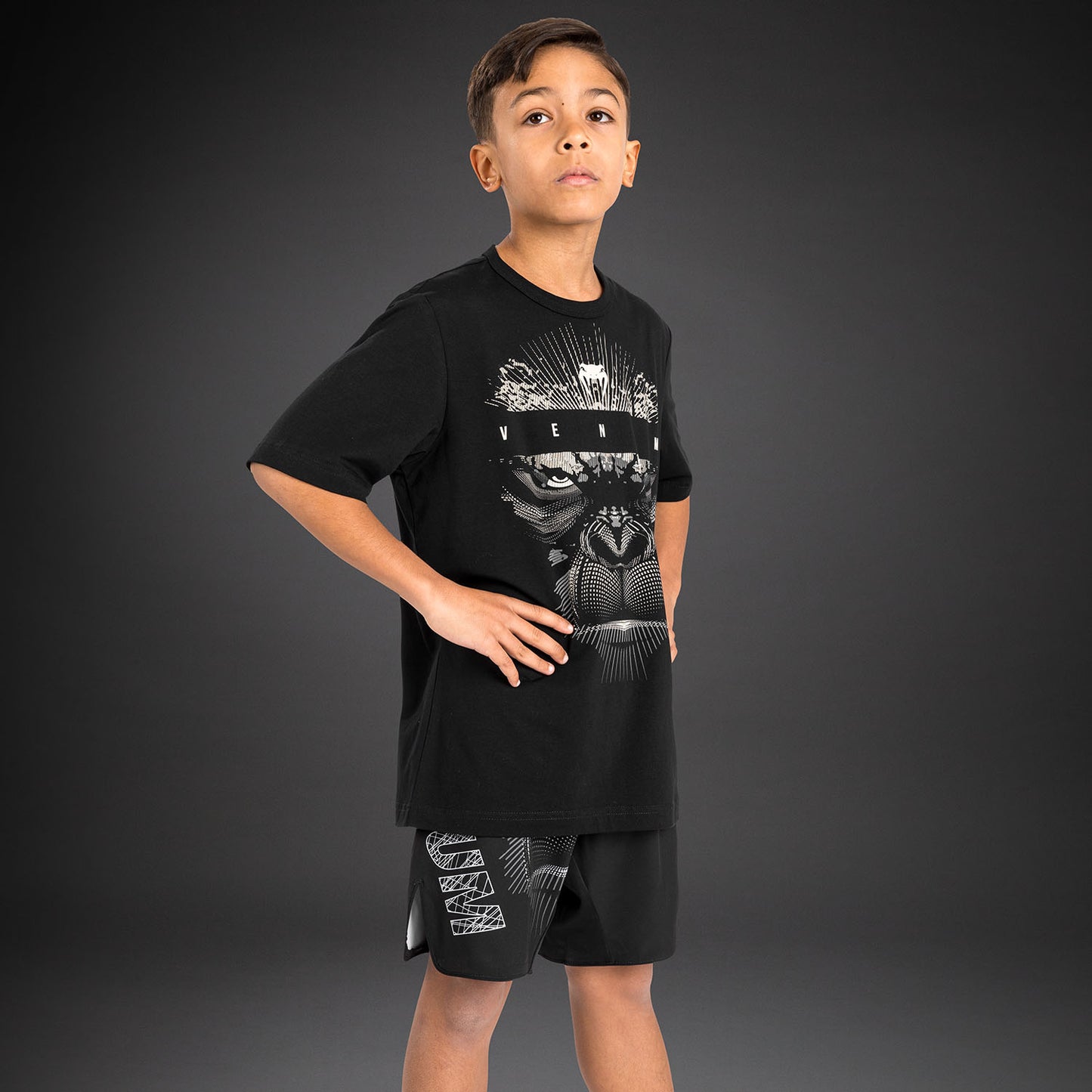 Venum Gorilla Jungle Kinder T-Shirt - Schwarz/Weiß