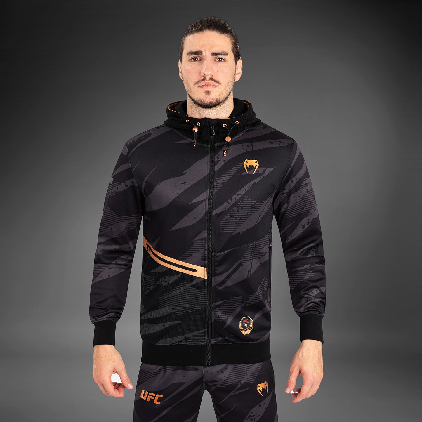 UFC Adrenaline by Venum Fight Week Herren Zip Hoodie - Urban Camo