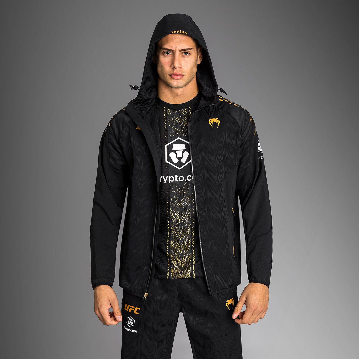 UFC Zenith by Venum Authentic Fight Night Kapuzenjacke Herren Personalisiert - Champion
