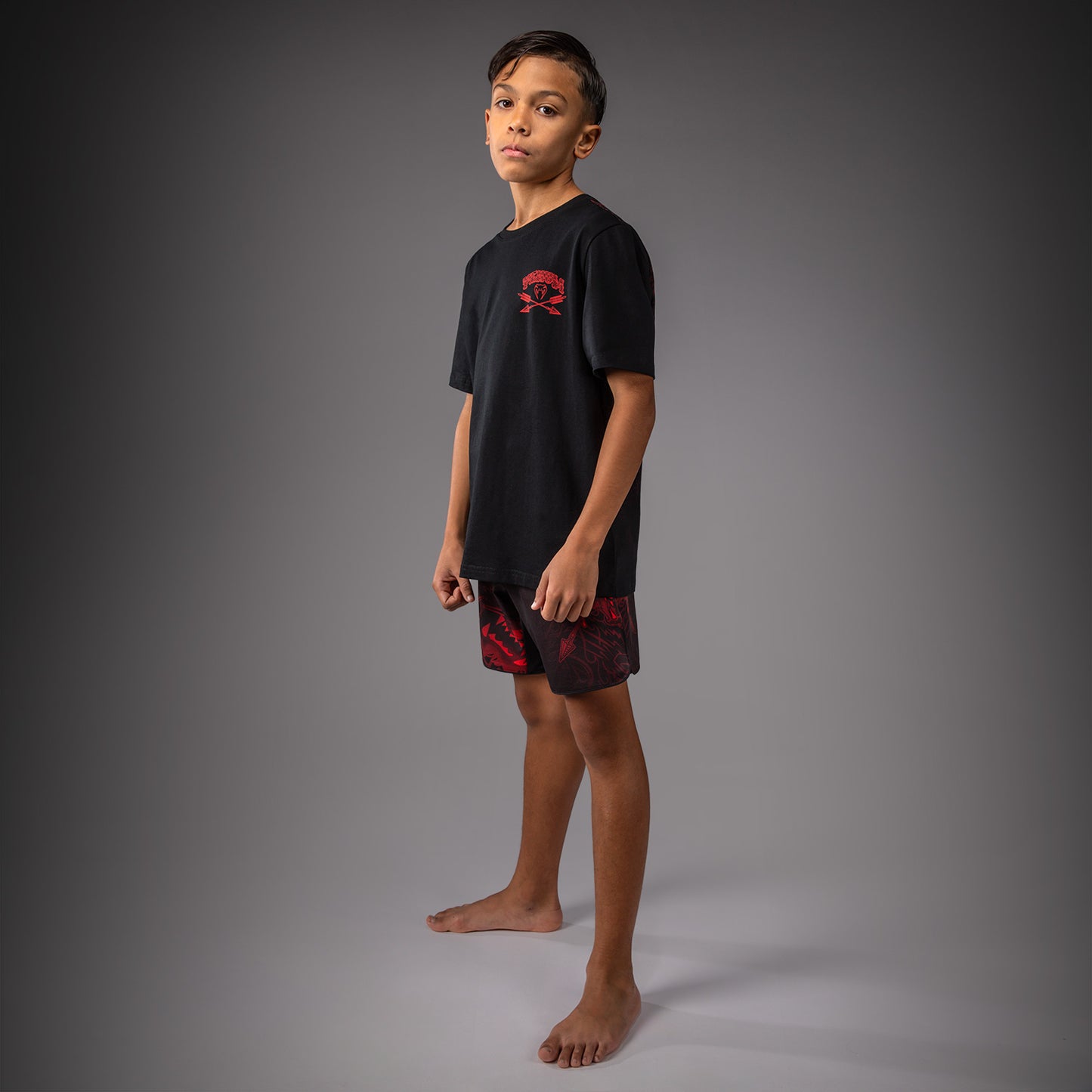 Venum Wolf Atak Kinder T-Shirt – Schwarz/Rot