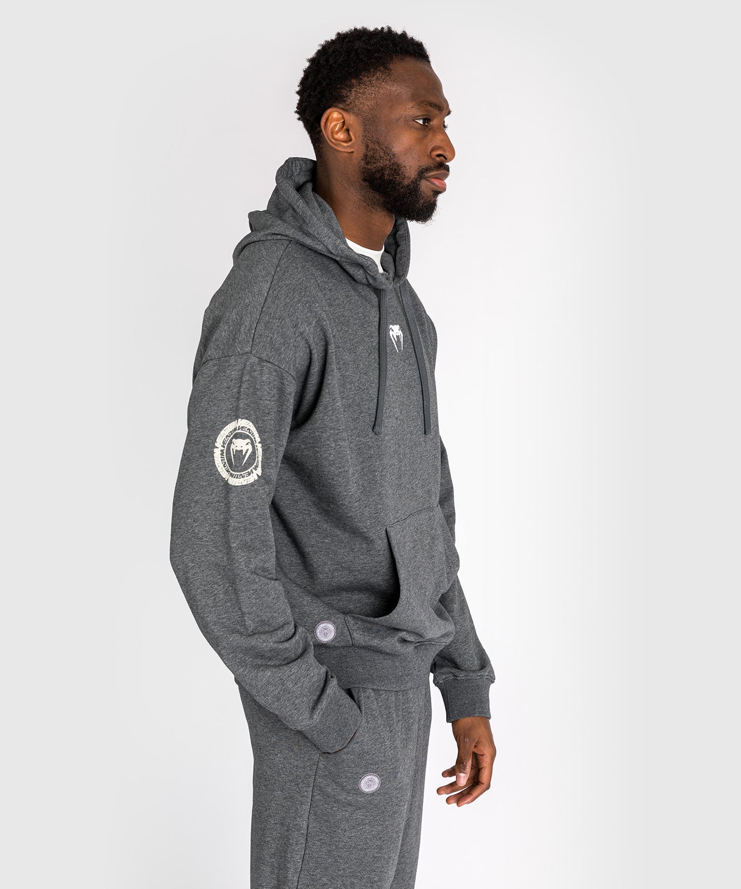 Venum Vortex XL Lite Herren Hoodie - Dunkel Heather Grau