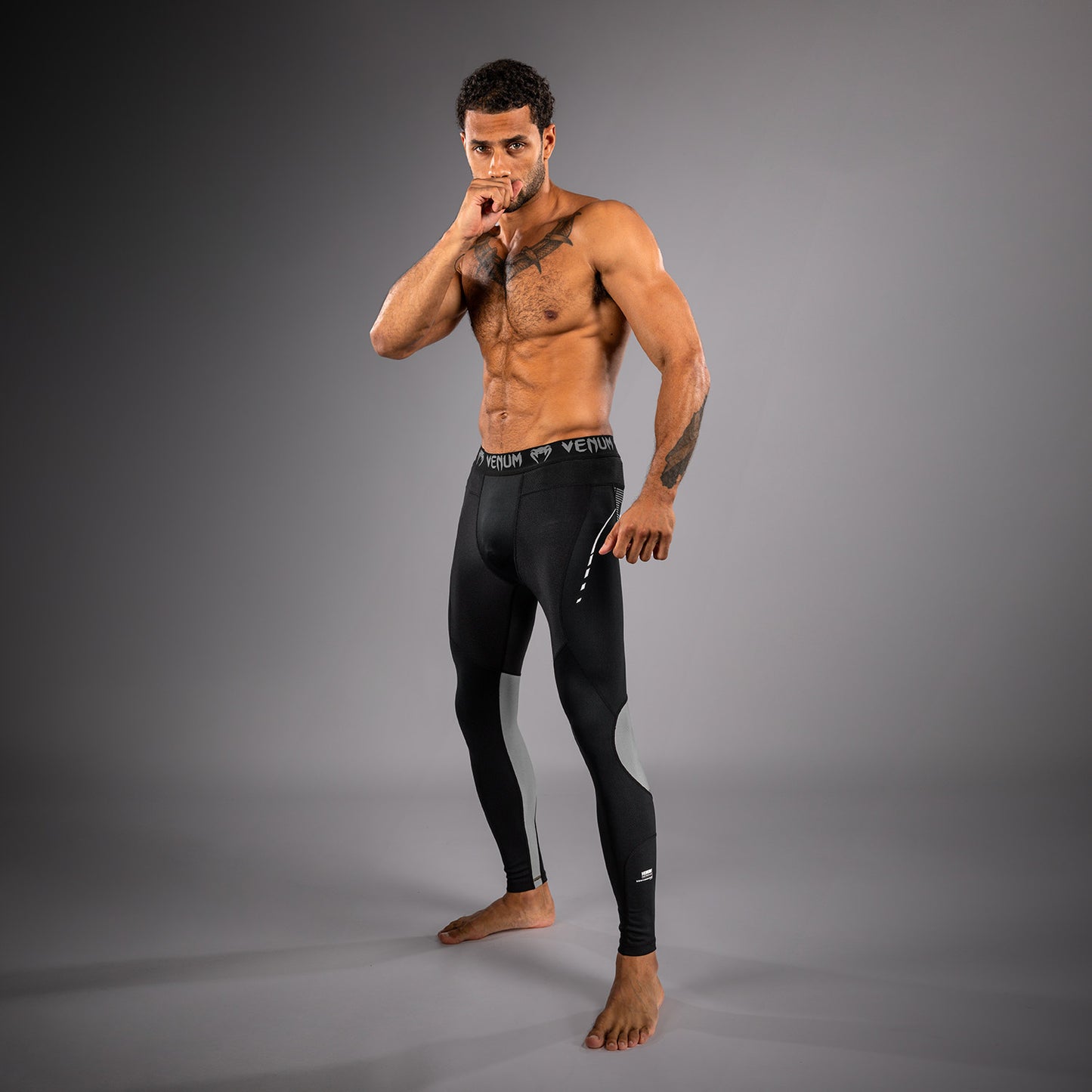 Venum Adrenaline Spats – Schwarz/Silbergrau