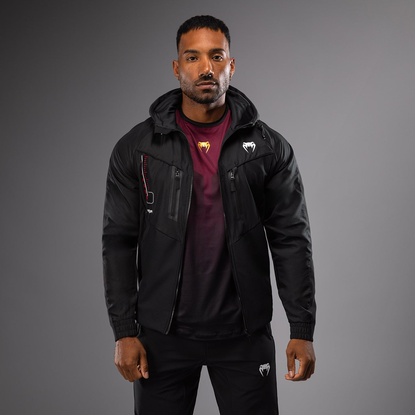 Venum Tactical XT Herren Trainingsjacke - Schwarz/Feuerrot