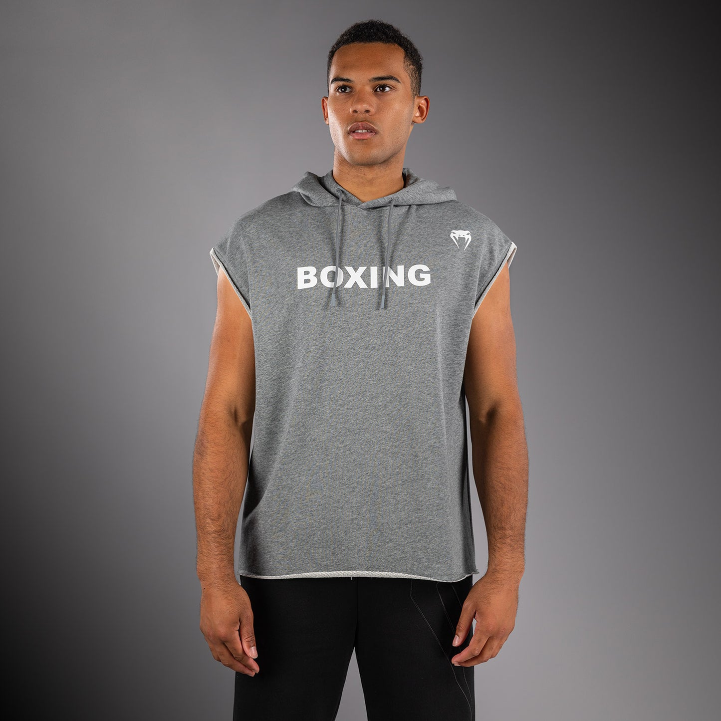 Venum Boxing VT Ärmelloser Kapuzenpullover – Hellgrau