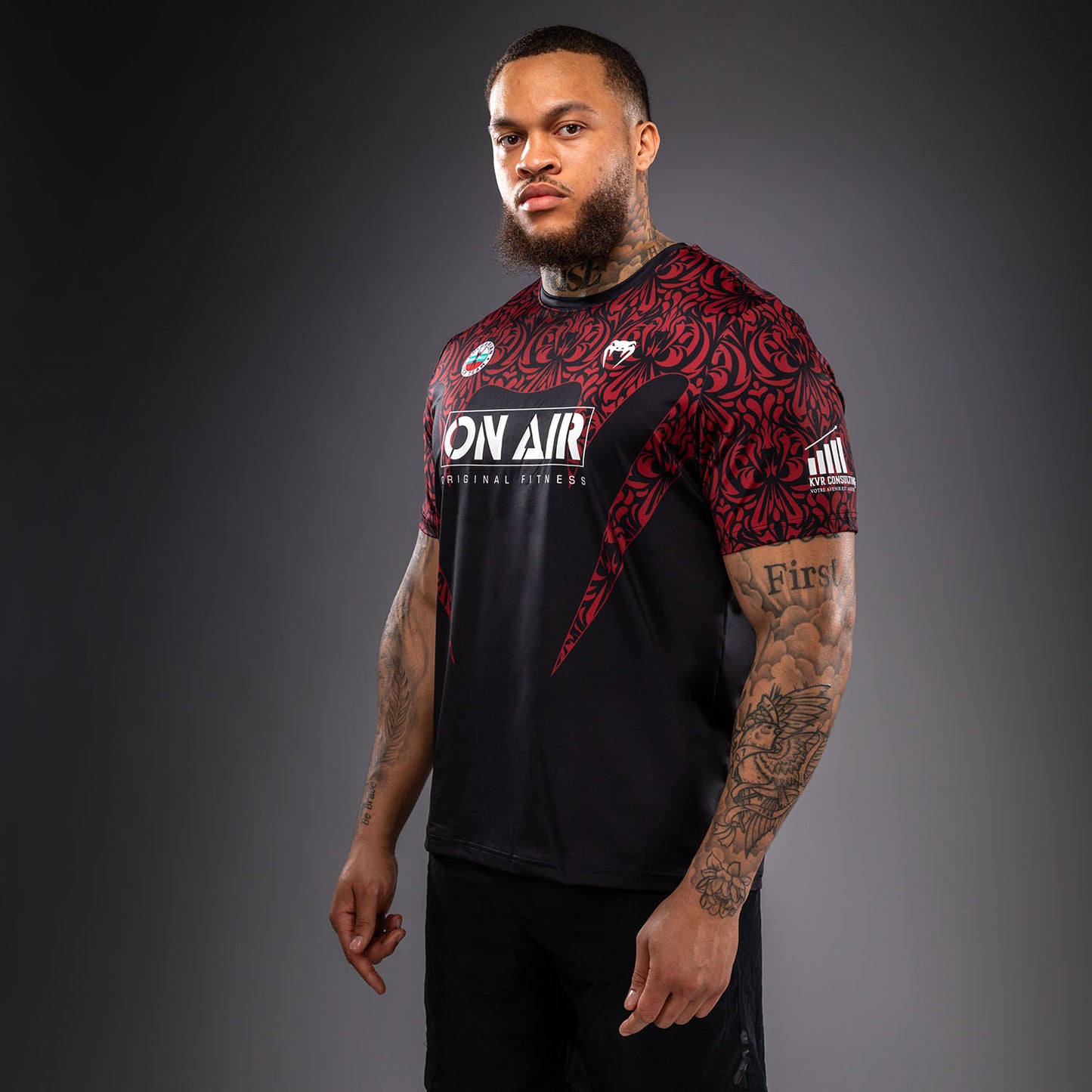 Venum Bulgarian Top Team (BTT) Dry-Tech-T-Shirt – Schwarz/Rot