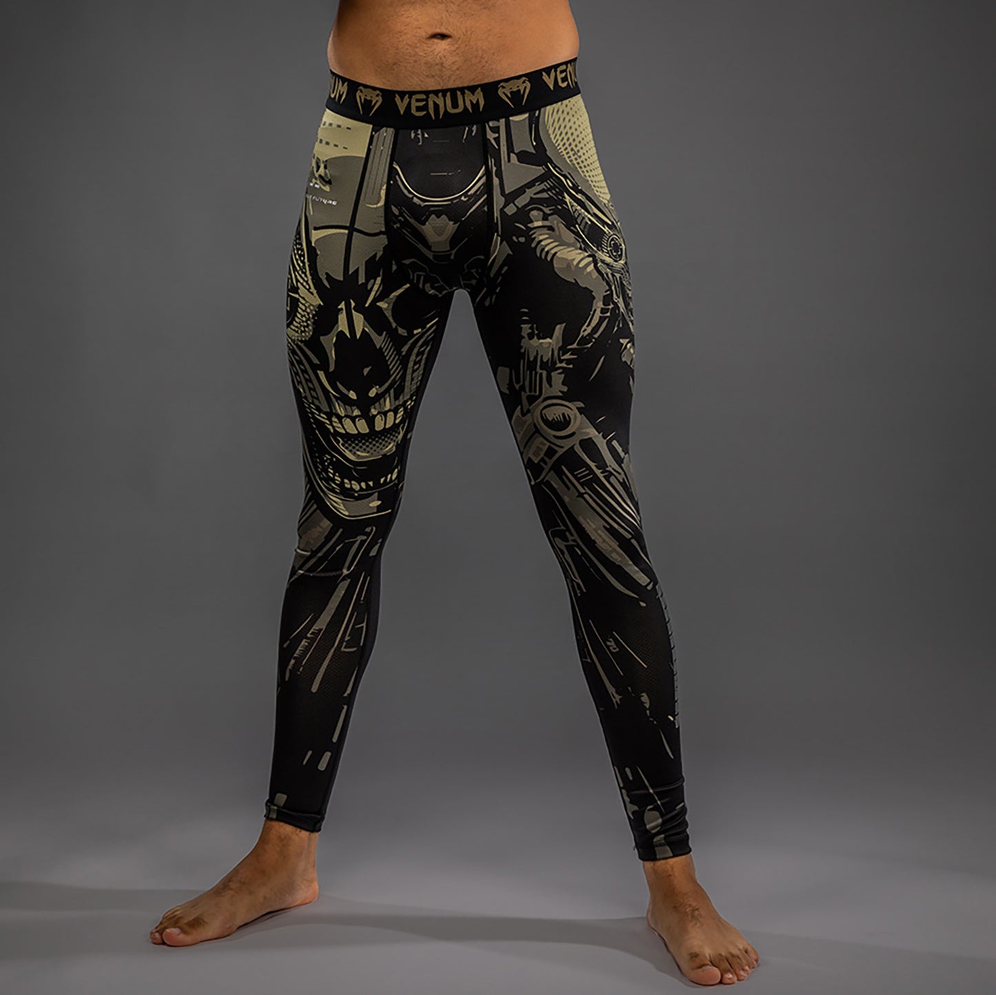 Venum Invader Spats - Schwarz/Sand