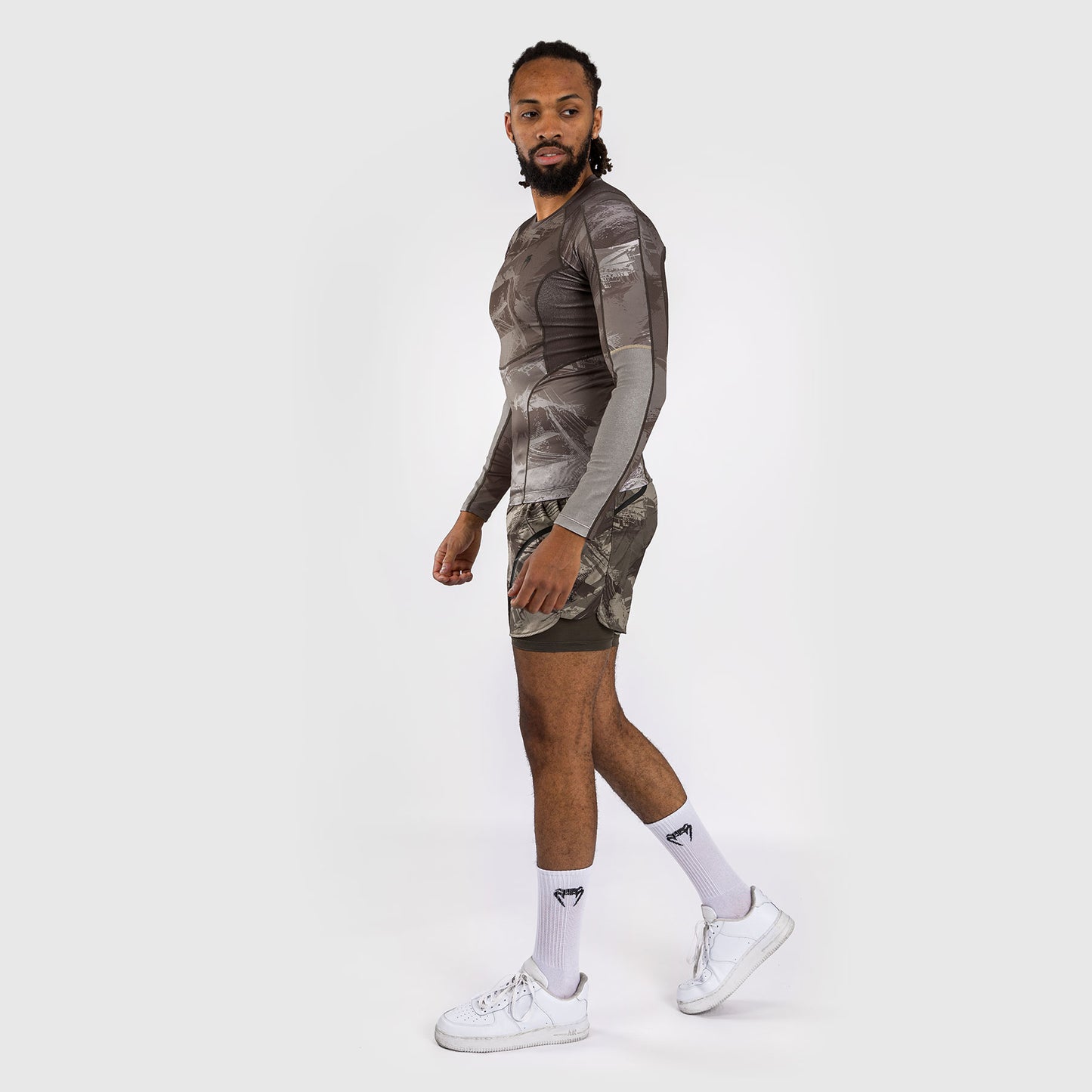 Venum Electron 3.0 Langärmeliger Rashguard - Sand