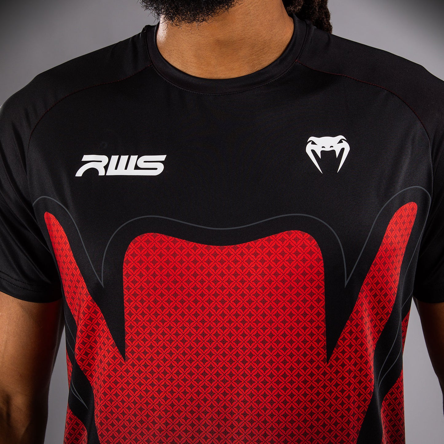Venum x RWS 2.0 Men’s Dry-Tech T-Shirt – Schwarz/Rot