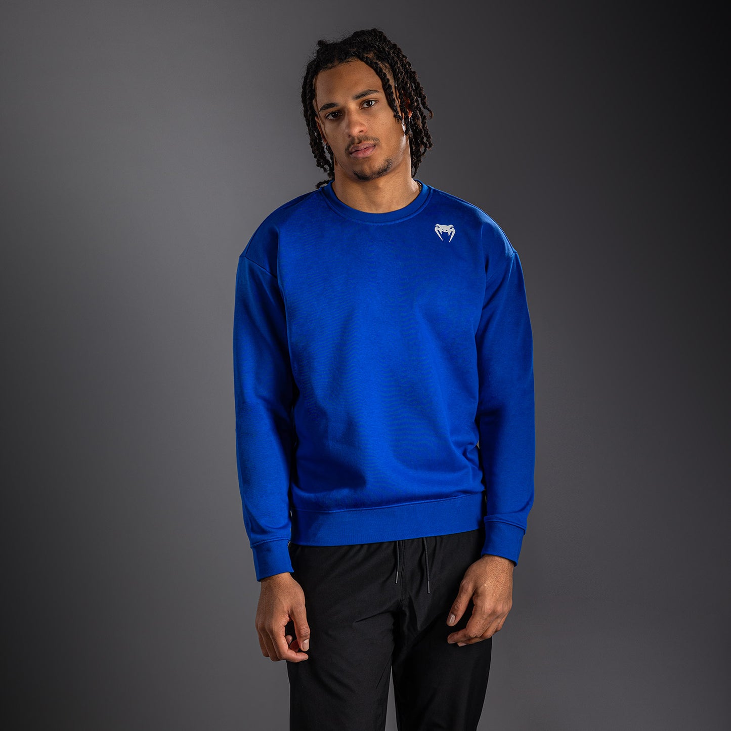 Venum Lineup Fleece Crew - Königsblau/Weiß
